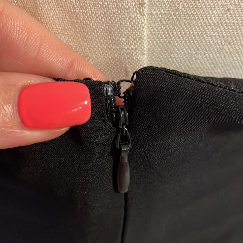 1. STATE cocktail black mini dress rhinestones halter neck/slit zipped open back - Picture 8 of 16